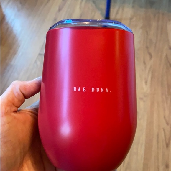 Rae Dunn BELIEVE red stemless stainless tumbler - Picture 3 of 3